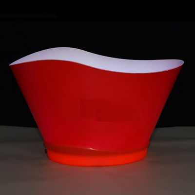 Logotipo personalizado Cubo de hielo 12L Iluminación Fiesta Cerveza clara Champaña Frío de botella de vino LED