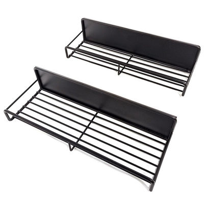 Estantes de almacenamiento de especias magnéticas de nivel único en color negro para la organización de la cocina
