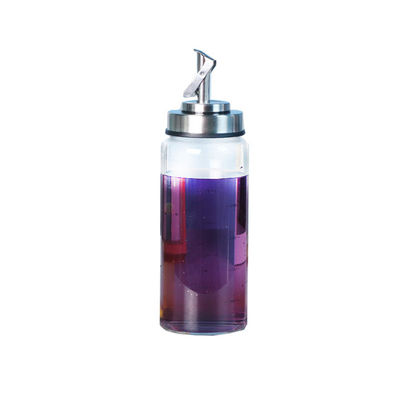 Botella de aceite de apertura y cierre automática para la cocina de vidrio de alto borosilicato 6.4 * 25cm