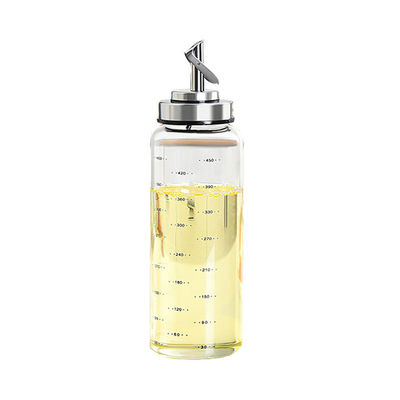 Botella de aceite de apertura y cierre automática para la cocina de vidrio de alto borosilicato 6.4 * 25cm