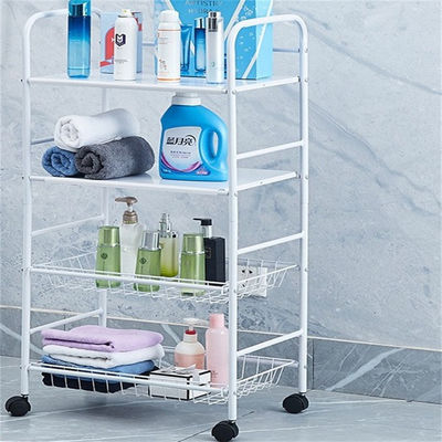 Organizador de almacenamiento de cocina de estante no plegable de nivel 5 con diseño de rodadura giratoria estable
