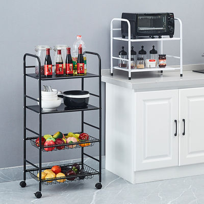 Organizador de almacenamiento de cocina de estante no plegable de nivel 5 con diseño de rodadura giratoria estable