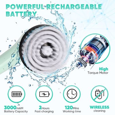 Limpiador eléctrico de la bañera de baño sin cables Limpiador de la cocina de la bañera de baño Cepillo para limpieza doméstica