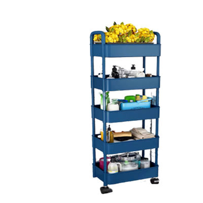 Organizador de verduras giratorio de cocina multifuncional de 5 niveles con carrito portátil