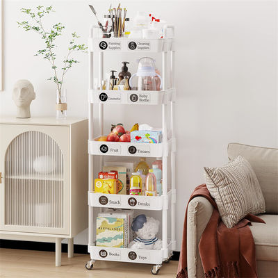 Organizador de verduras giratorio de cocina multifuncional de 5 niveles con carrito portátil