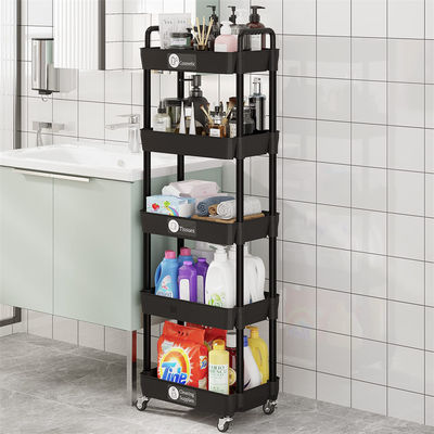 Organizador de verduras giratorio de cocina multifuncional de 5 niveles con carrito portátil