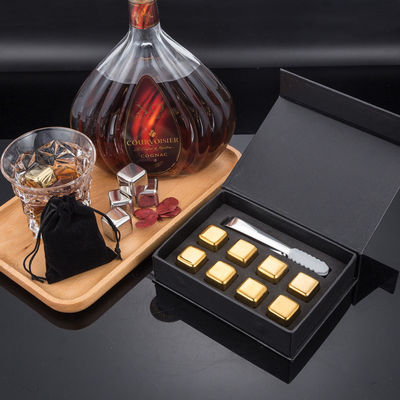Conjunto de 8 PCS de cubos de acero inoxidable con caja de regalo Tong y EVA