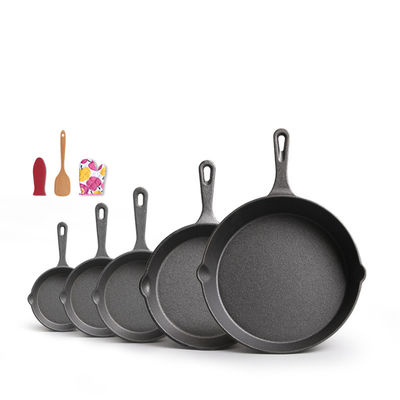 Panela de hierro fundido 9-30cm Skillet pre-sazonada para las necesidades de cocina al aire libre en interiores