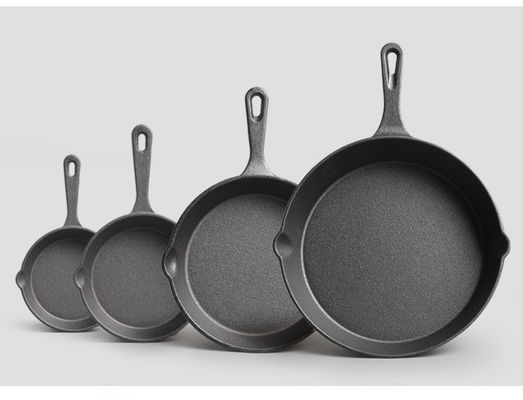 Panela de hierro fundido 9-30cm Skillet pre-sazonada para las necesidades de cocina al aire libre en interiores