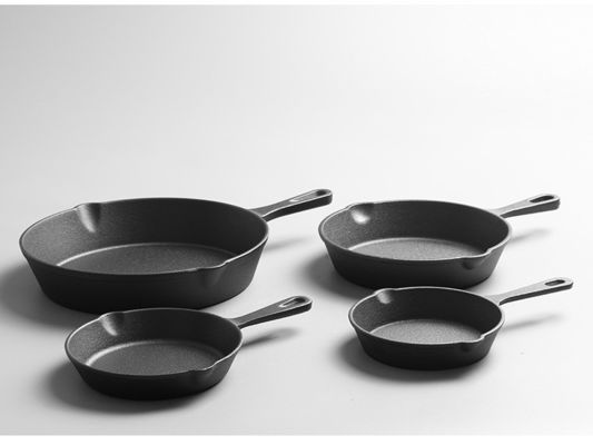 Panela de hierro fundido 9-30cm Skillet pre-sazonada para las necesidades de cocina al aire libre en interiores