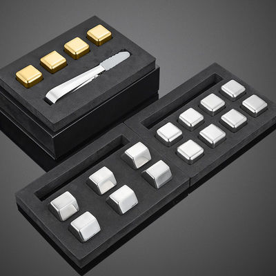 Conjunto de 8 PCS de cubos de acero inoxidable con caja de regalo Tong y EVA