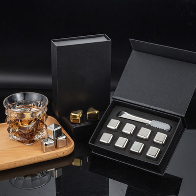 Conjunto de 8 PCS de cubos de acero inoxidable con caja de regalo Tong y EVA