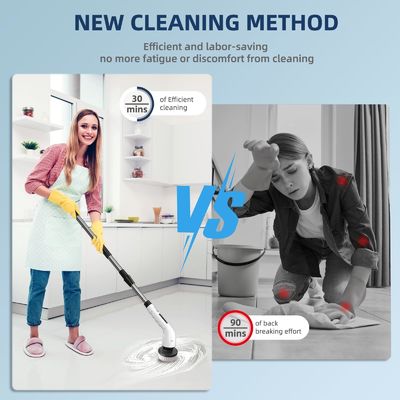 9 Cubiertas intercambiables Cubierta de baño sin cables Cubierta de limpieza para el hogar