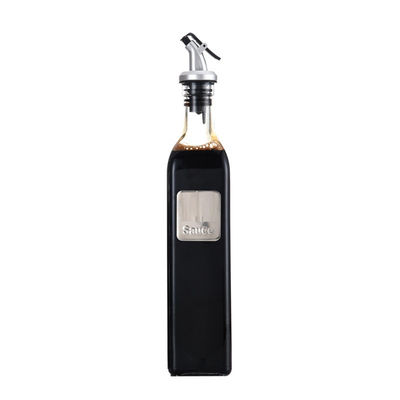 Otras herramientas de cocina Cuadrada Botella de aceite de vidrio blanco alto con boquilla de logotipo personalizado