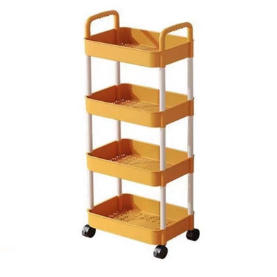 Estante de cocina organizador cuadrado giratorio 4 niveles negro Estante de almacenamiento para el hogar cesta de carrito