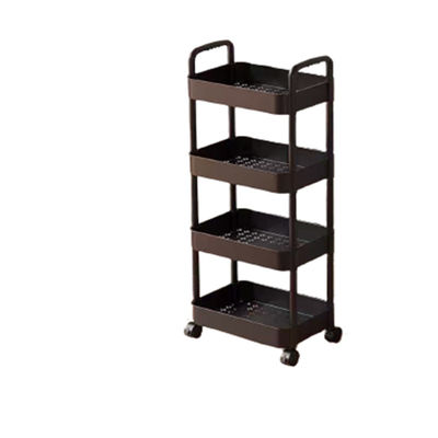 Estante de cocina organizador cuadrado giratorio 4 niveles negro Estante de almacenamiento para el hogar cesta de carrito