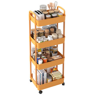 Estante de cocina organizador cuadrado giratorio 4 niveles negro Estante de almacenamiento para el hogar cesta de carrito