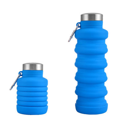 Diseño retráctil Botella de agua deportiva de silicona de gran capacidad para actividades al aire libre