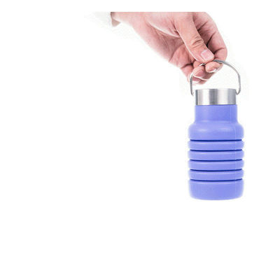 Diseño retráctil Botella de agua deportiva de silicona de gran capacidad para actividades al aire libre