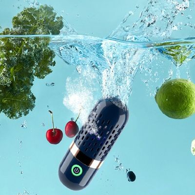 Limpiador de alimentos de forma de cápsula con batería inalámbrica para hogares pequeños Color azul oscuro