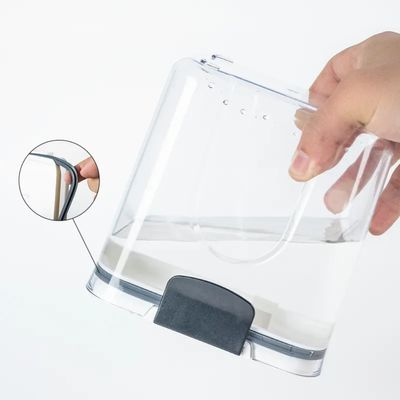Contenedores de almacenamiento de alimentos de plástico de tipo de cocina de pie transparente hermético 4pc