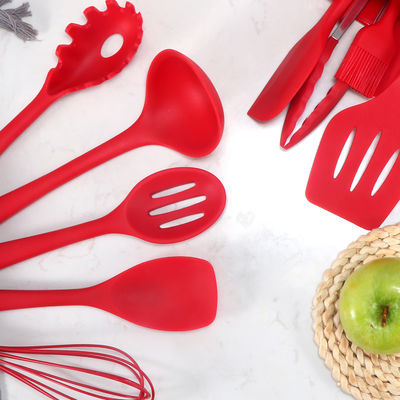 Set de utensilios de cocina de restaurante de 10 piezas con mango y tabla de corte de gel de silicio