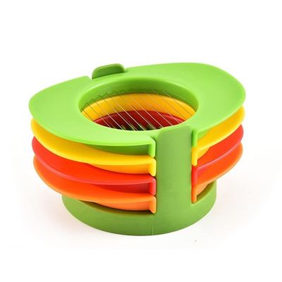 Set de cortador de huevos 3 cortadores para rebanadas delgadas Herramienta de corte manual de huevos fácil de plástico de PP con soporte de cortador
