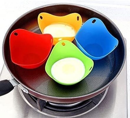Logotipo personalizado Silicona Microondas de huevo Tazas de cazador furtivo para huevos perfectos de 9cm de diámetro