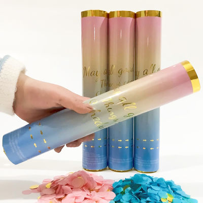Cañón de confeti con logotipo personalizado- 100 cm de humo de confeti