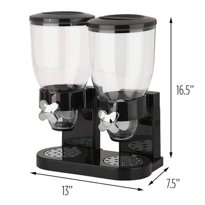 Dispensador de cereales de tazas dobles 2L Dispensador de alimentos secos