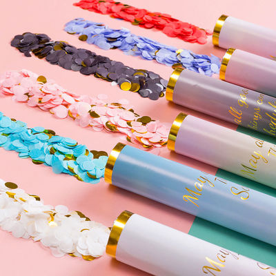 Cañón de confeti con logotipo personalizado- 100 cm de humo de confeti