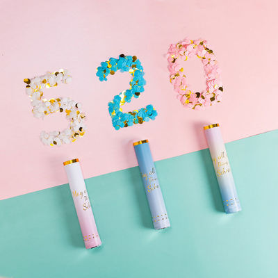 Cañón de confeti con logotipo personalizado- 100 cm de humo de confeti