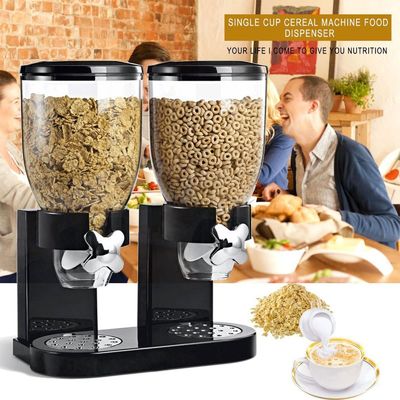 Dispensador de cereales de tazas dobles 2L Dispensador de alimentos secos