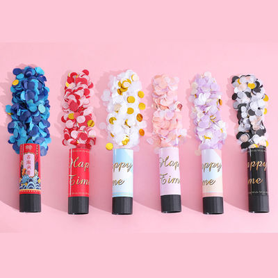 Logotipo personalizado Fiesta de cumpleaños de la boda Biodegradable Papel Primavera Confetti Poppers