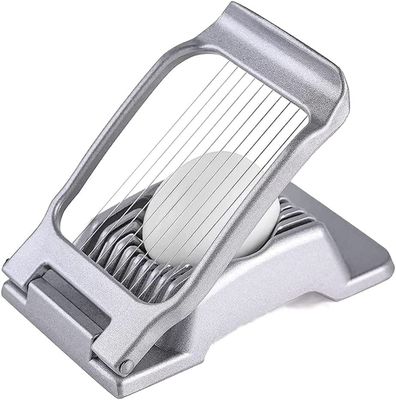 Herramientas de cocina almacenadas Cortador de huevos de metal portátil Cortador de huevos de acero inoxidable para huevos duros