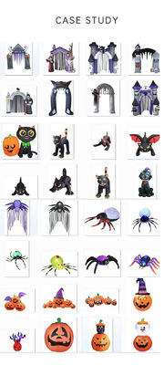 Cucana inflada de Halloween de plástico Cucanas de lápida con LEDs Perfecto para Halloween