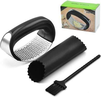 Mejor vendedor de prensa de ajo caliente pelador manual de acero inoxidable para herramientas de frutas y verduras