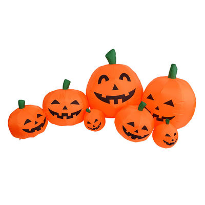 2.2m de largo exterior interior Halloween inflables Decoraciones de calabazas con luces LED