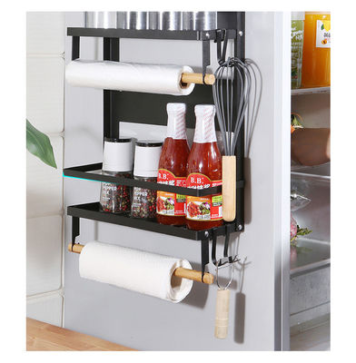 Estante lateral del refrigerador hecho de acero al carbono y caucho magnético para almacenamiento en la cocina