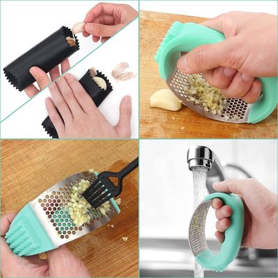 Muestras gratuitas Grinder de ajos de acero inoxidable para accesorios de cocina sostenibles