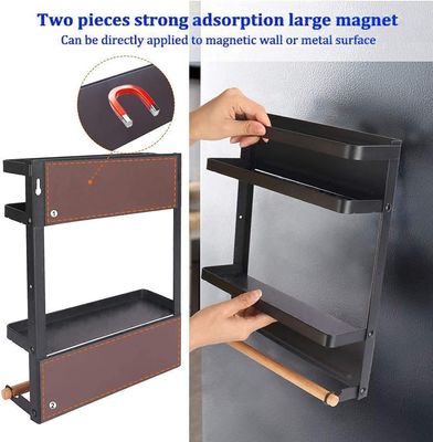 Estantes de almacenamiento Estantes de metal Estante de la nevera Estante magnético de especias Organizador para refrigerador