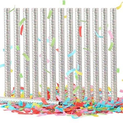 Colorful Biodegradable Tissue Wedding Confetti Wands para fiestas y festivales