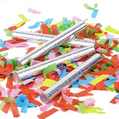 Colorful Biodegradable Tissue Wedding Confetti Wands para fiestas y festivales