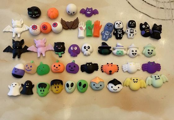 Amistad con el medio ambiente Halloween Mochi juguete dulce y satisfactorio para el juego de los niños