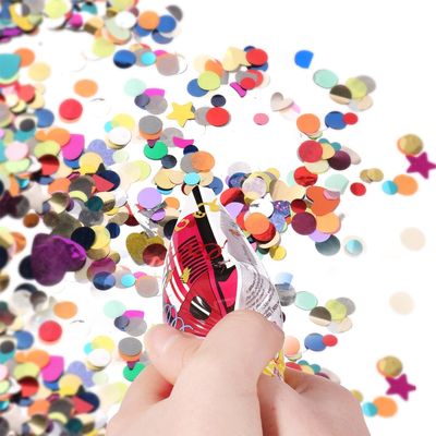 Arma de forma de autoinflación Confetti inflada pistola para el año verde fiesta de cumpleaños de la boda