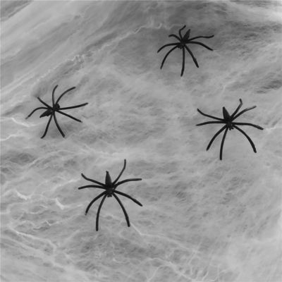 Poliéster Tejido de araña hilo de algodón Decoración de casa embrujada para aderezos de fiesta de Halloween
