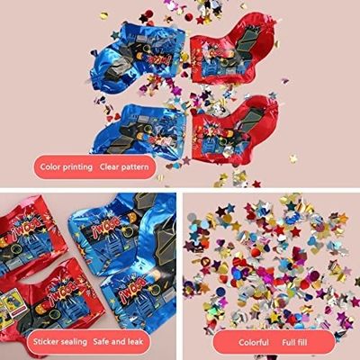 Arma de forma de autoinflación Confetti inflada pistola para el año verde fiesta de cumpleaños de la boda