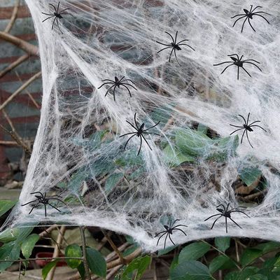 Personalizable Estirado de Halloween Araña Web Scary Scene Requisitos para la Casa Asombrada