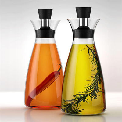 Botellas de vidrio para dispensadores de aceite y vinagre de 650 ml/400 ml sin goteo diseñadas para cocina