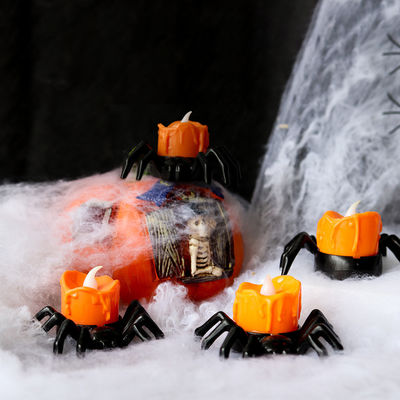 Decoraciones de Halloween Porta velas de calabaza LED Luces nocturnas Lámparas de candeleros Ornamentos 8 * 12cm